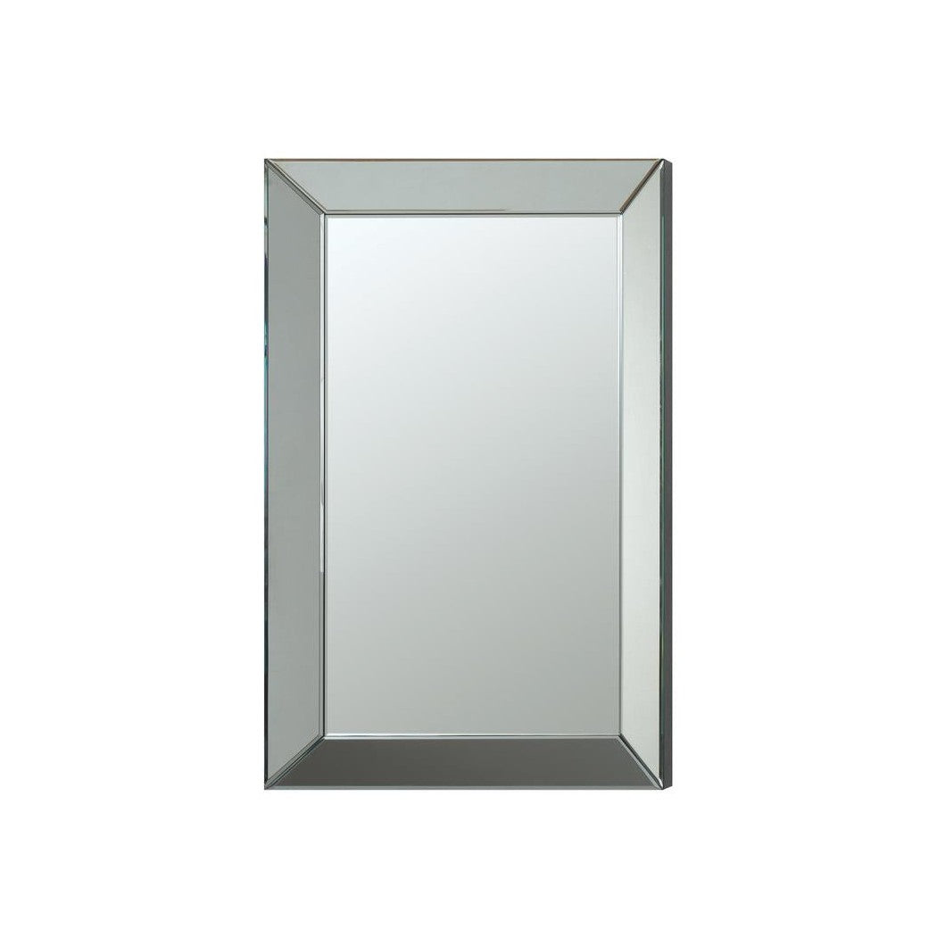 Pinciotti Rectangular Beveled Wall Mirror Silver 901783