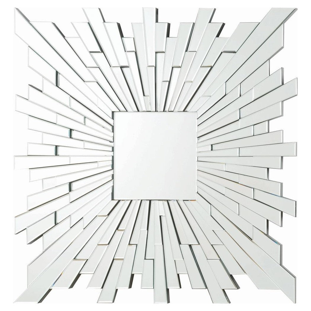 Brantley Square Sunburst Wall Mirror Silver 901785