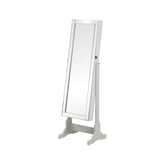 Yvonne Storage Jewelry Cheval Mirror Dove Grey 901866