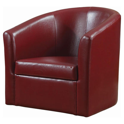 Turner Upholstery Sloped Arm Accent Swivel Chair Red 902099