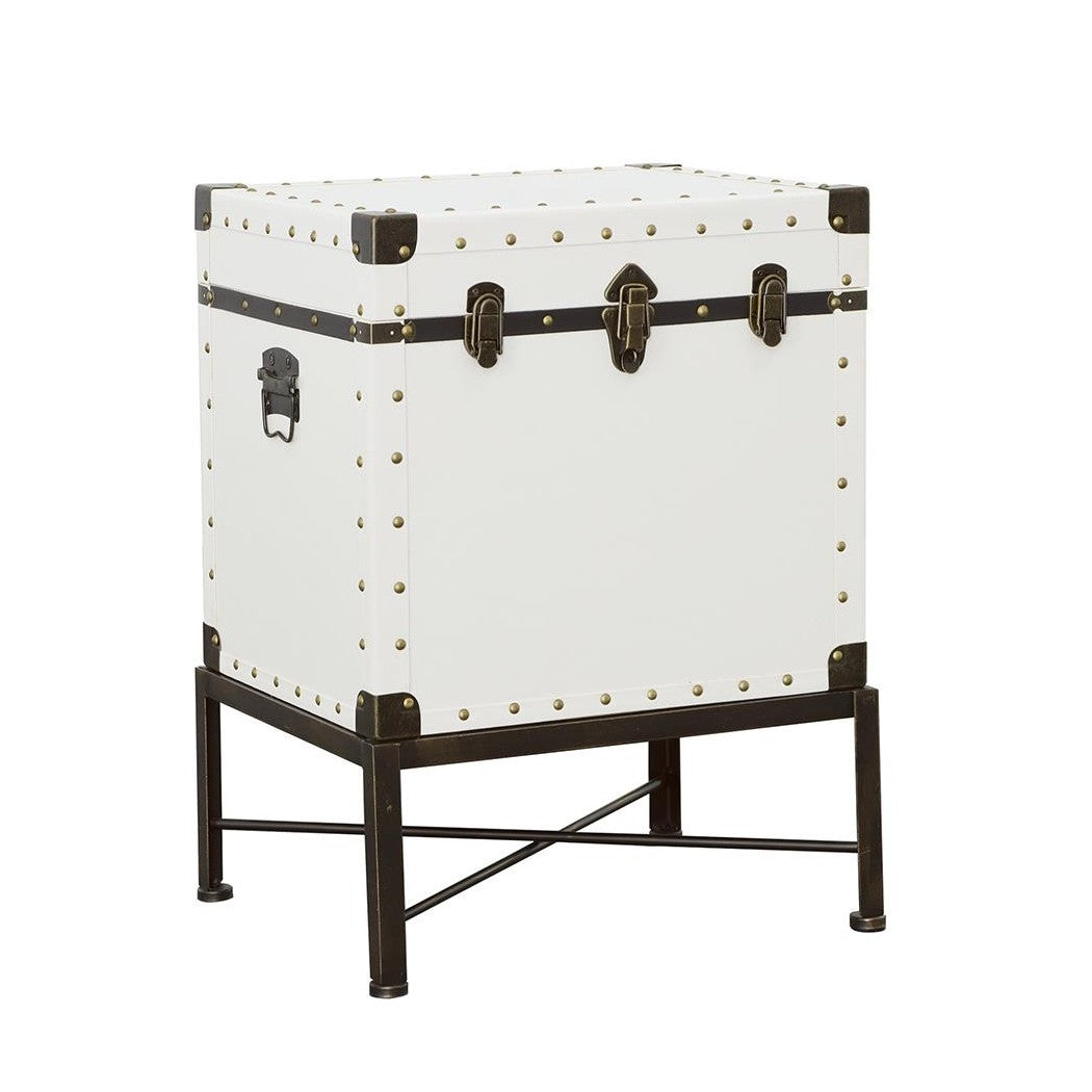 Nancy Accent Cabinet with Nailhead Trim White 902819