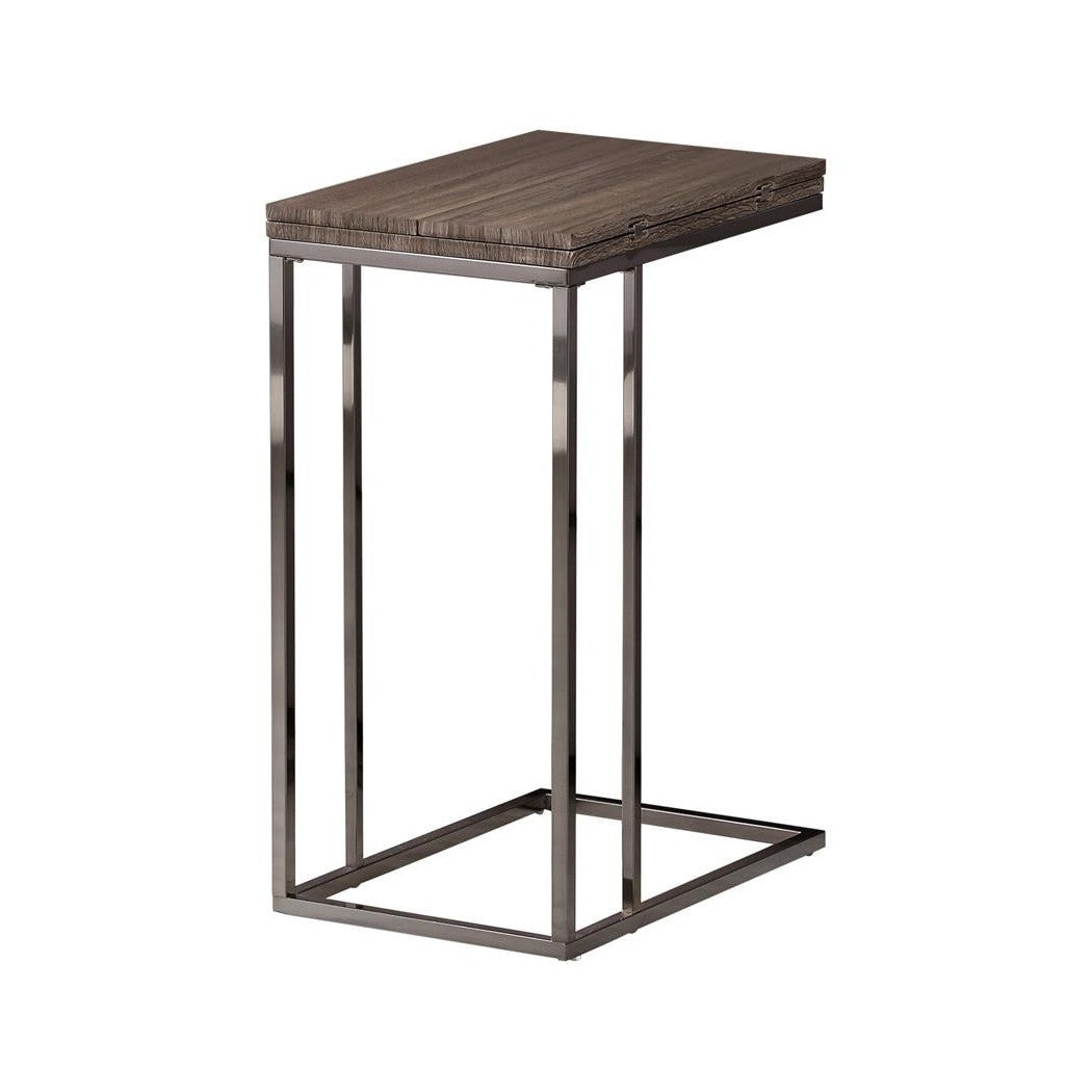 Pedro Expandable Top Accent Table Weathered Grey and Black 902864