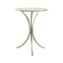 Eloise Round Accent Table with Curved Legs Chrome 902869