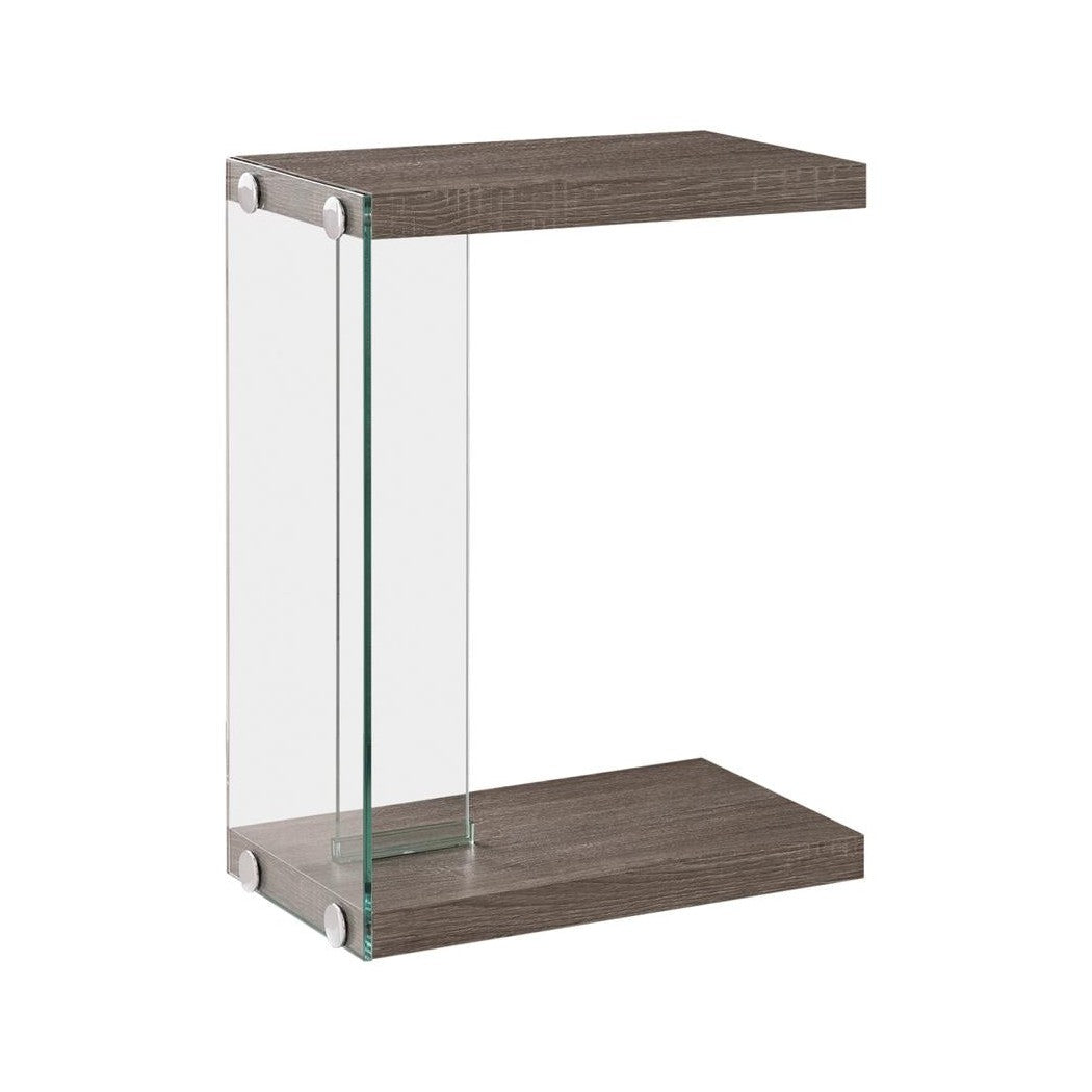 Alison Accent Table Weathered Grey and Clear 902916