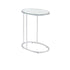 Kyle Oval Snack Table Chrome and Clear 902927