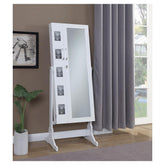 Doyle Jewelry Cheval Mirror with Picture Frames White 904031