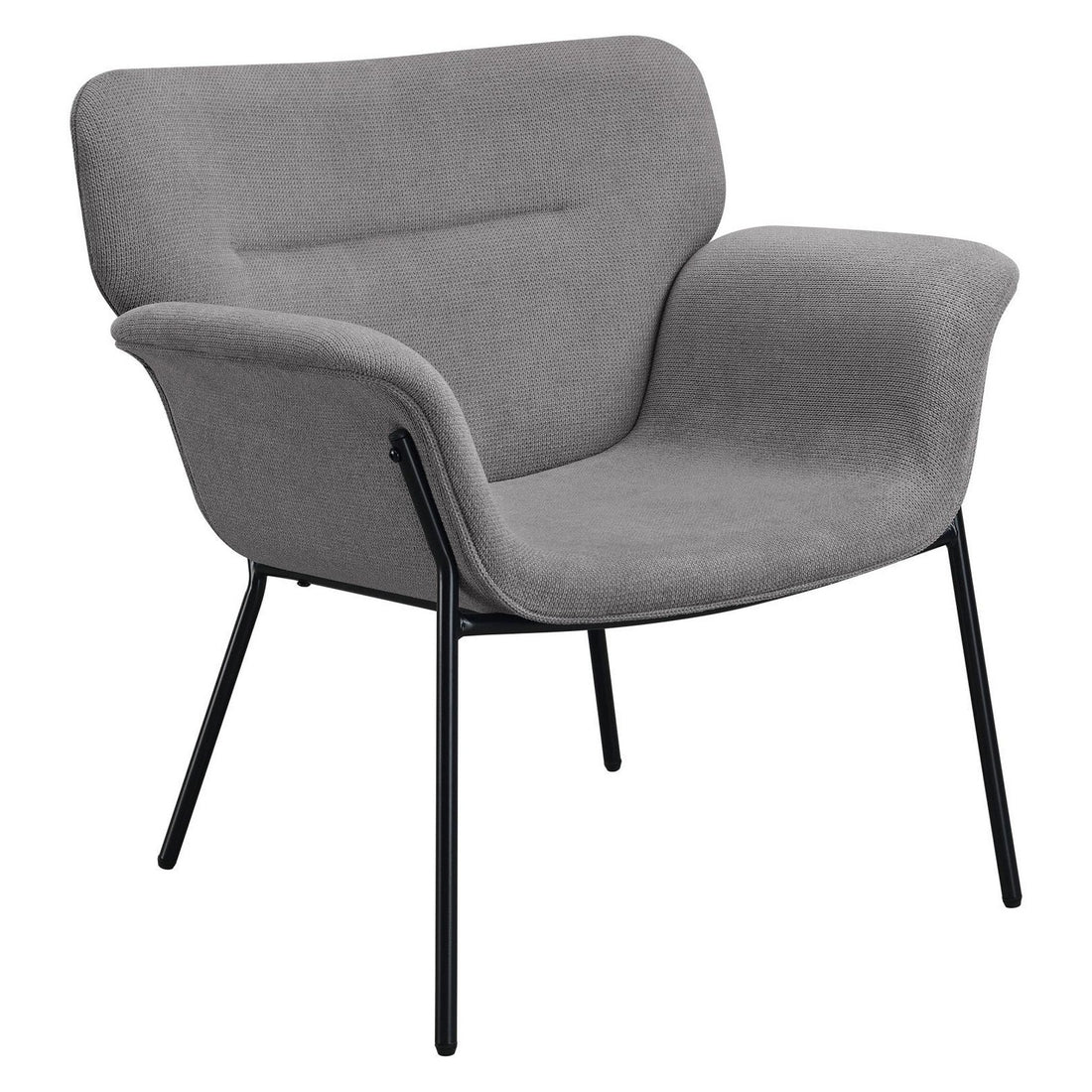 Davina Upholstered Flared Arms Accent Chair Ash Grey 905614