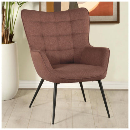 Isla Upholstered Flared Arms Accent Chair with Grid Tufted 909468