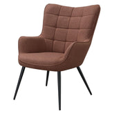 Isla Upholstered Flared Arms Accent Chair with Grid Tufted 909468