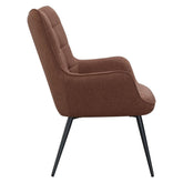 Isla Upholstered Flared Arms Accent Chair with Grid Tufted 909468