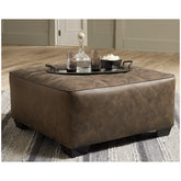 Abalone Oversized Accent Ottoman Ash-9130208