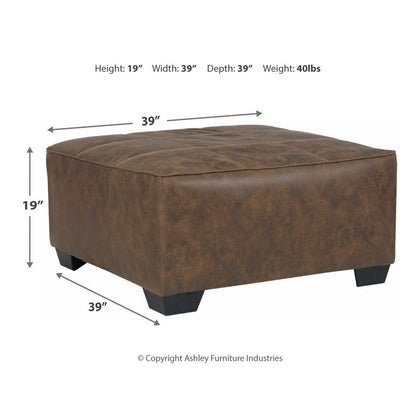 Abalone Oversized Accent Ottoman Ash-9130208