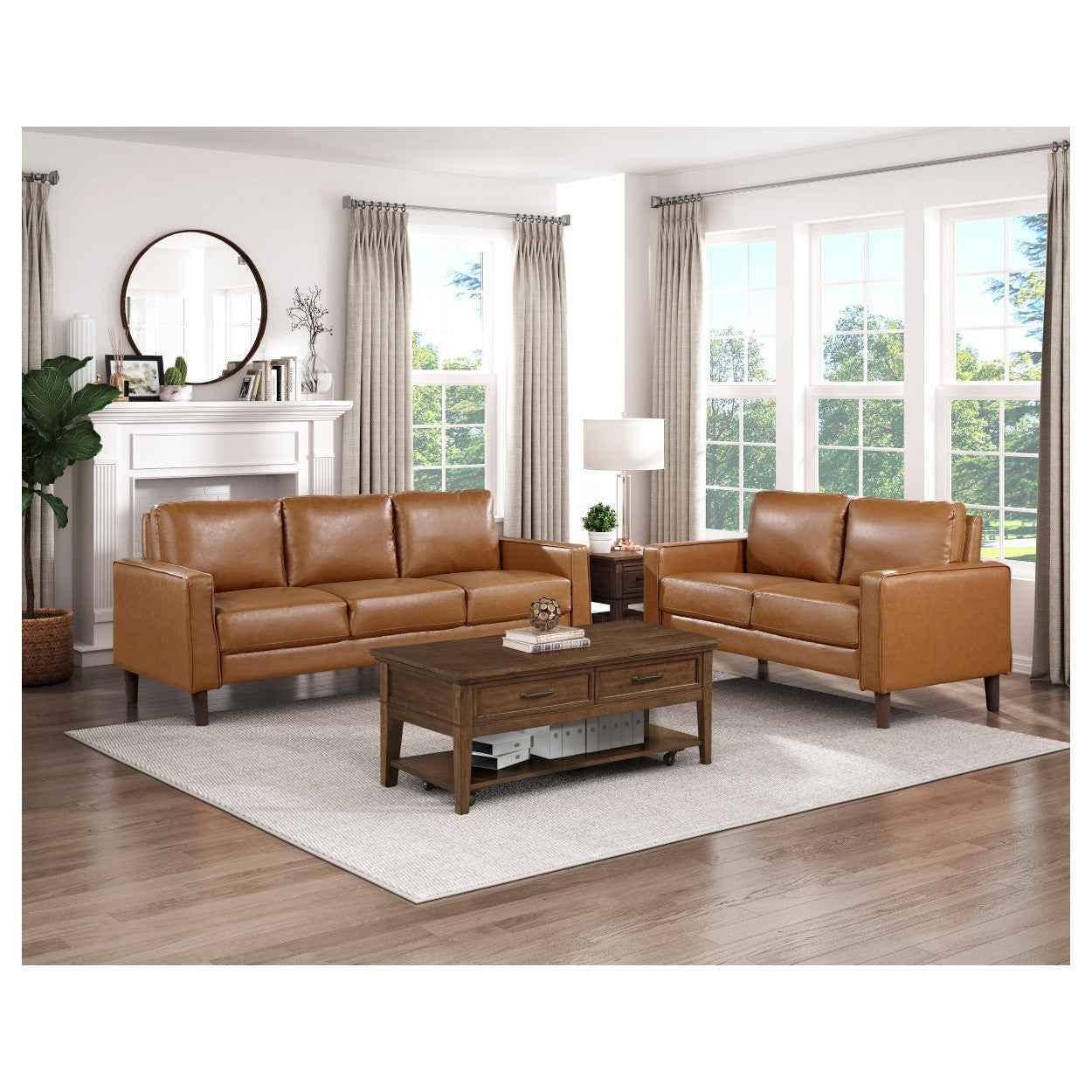 Love Seat 9203BRW-2