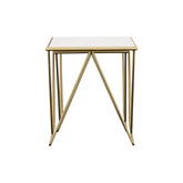 Bette 2-piece Nesting Table Set White and Gold 930075