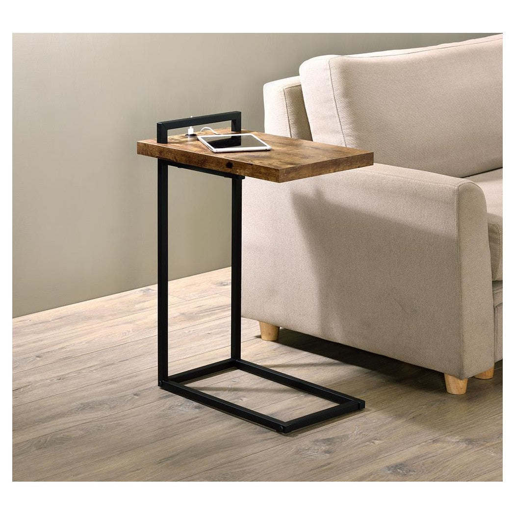 Maxwell C-shaped Accent Table with USB Charging Port 931124