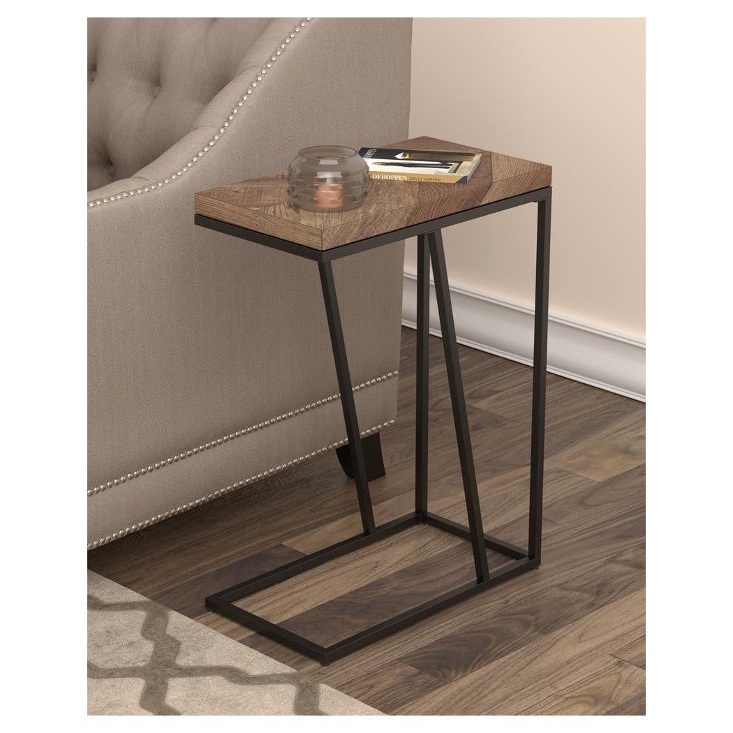 Sergio Chevron Rectangular Accent Table Tobacco 931147