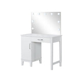 Elijah Vanity Set with LED Lights White and Dark Grey 931149