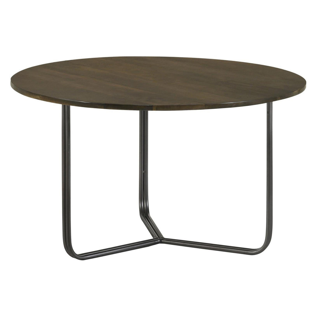 Yaritza Round Accent Table with Triangle Wire Base Natural and Gunmetal 935995