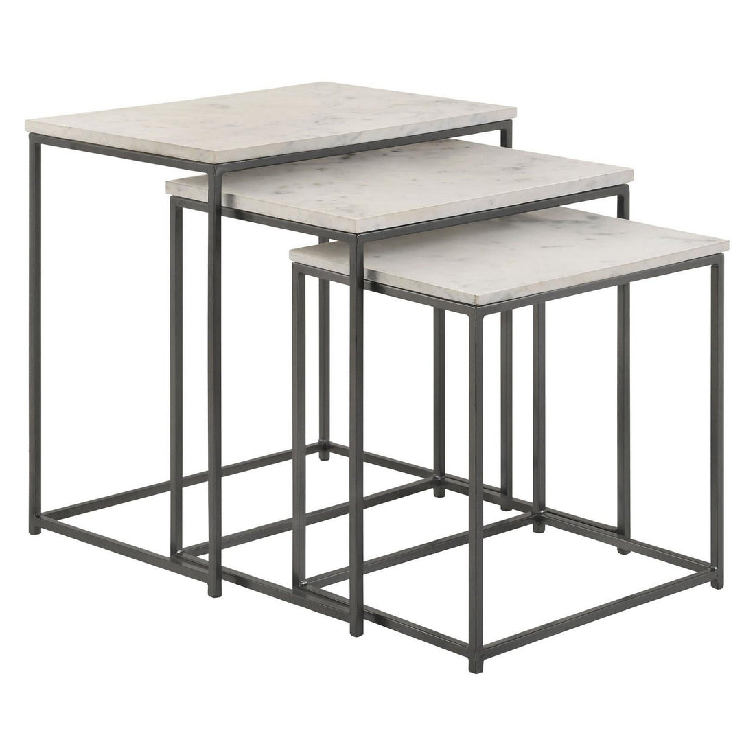 Caine 3-piece Nesting Table with Marble Top 936016