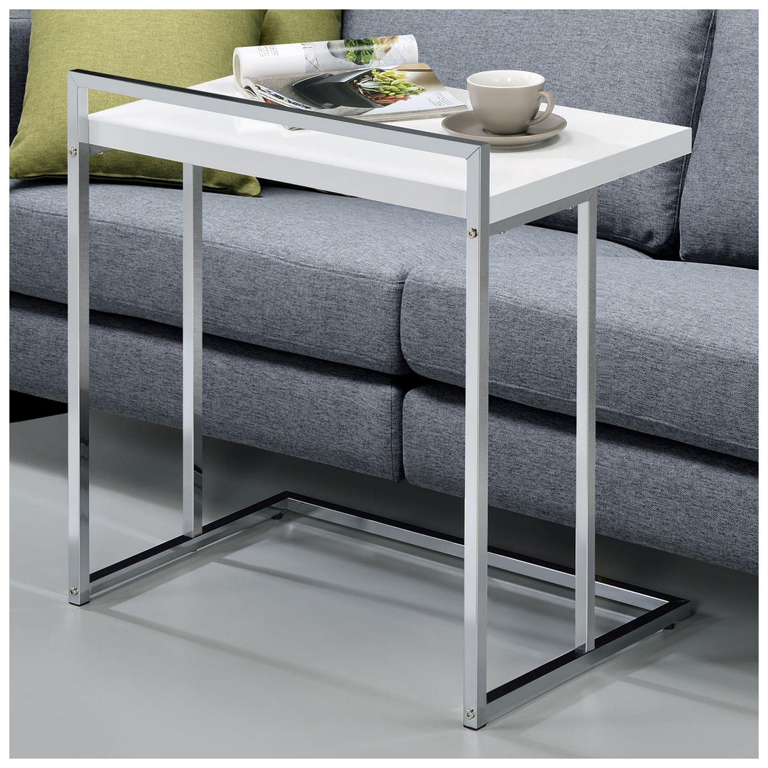 Dani Rectangular Snack Table with Metal Base 936118