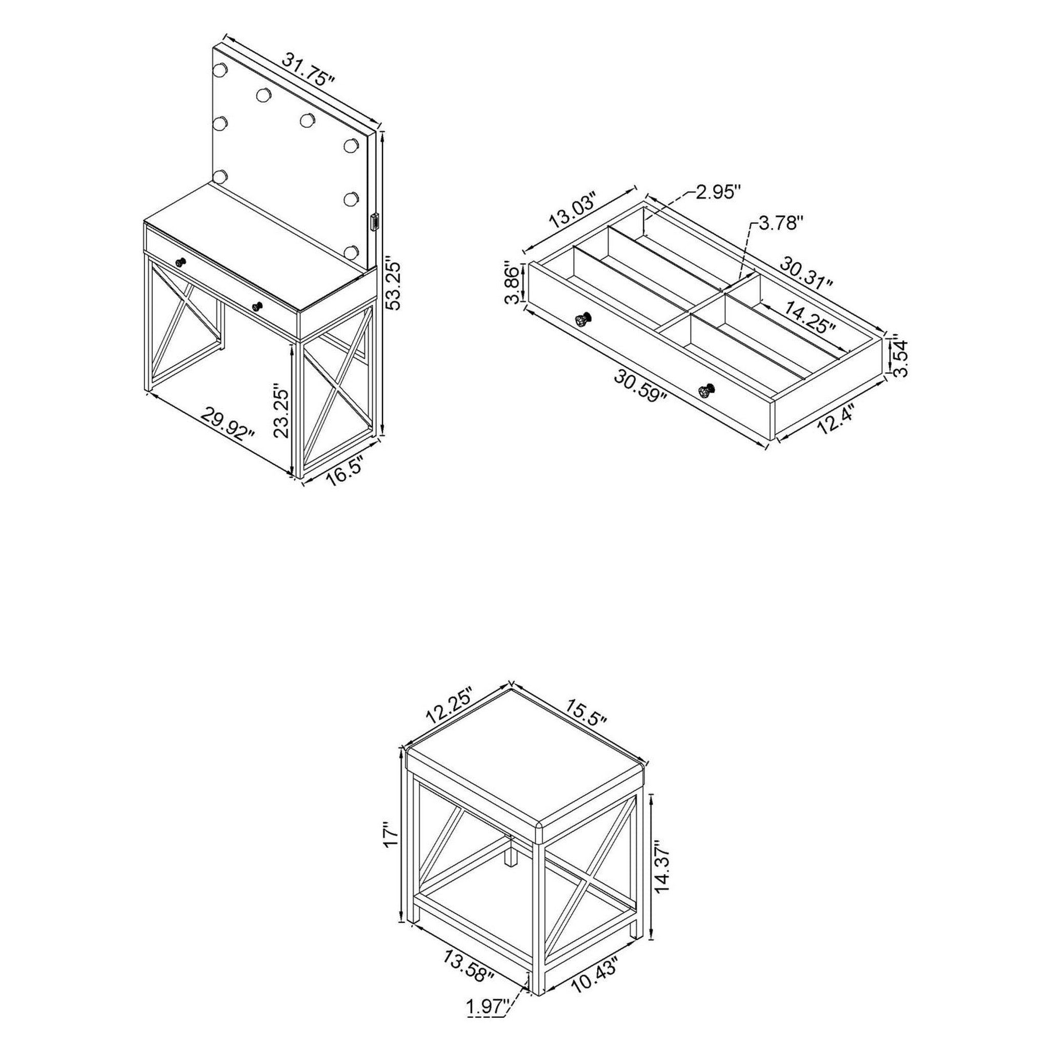 Coaster Vanity Set