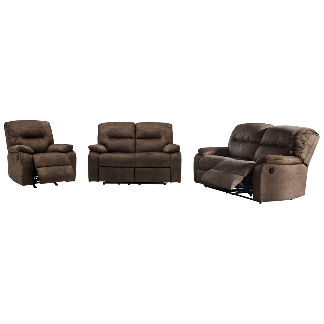 Bolzano Reclining Sofa and Loveseat with Recliner Ash-93802U2