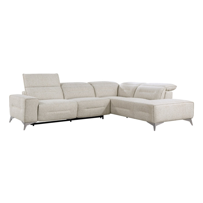 Homelegance Adahlia (2)2-Piece Power Reclining Sectional with Right Chaise