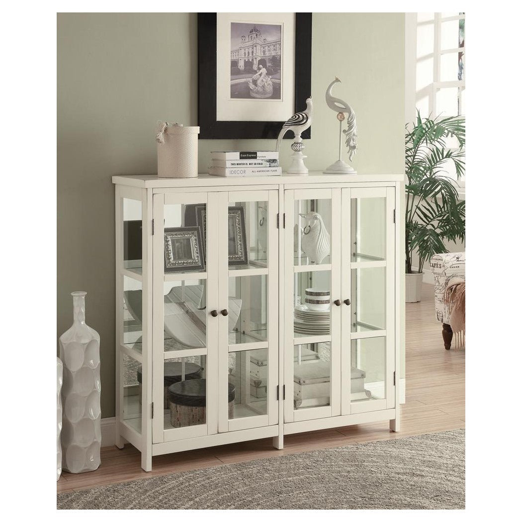 Sable 4-door Display Accent Cabinet White 950306