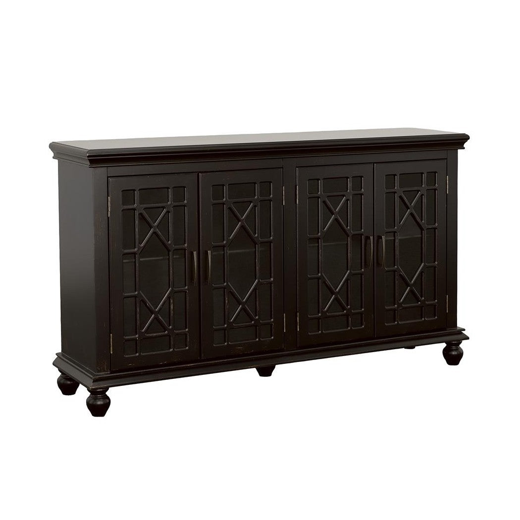 Kovu 4-door Accent Cabinet Black 950639