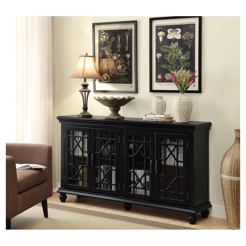 Kovu 4-door Accent Cabinet Black 950639