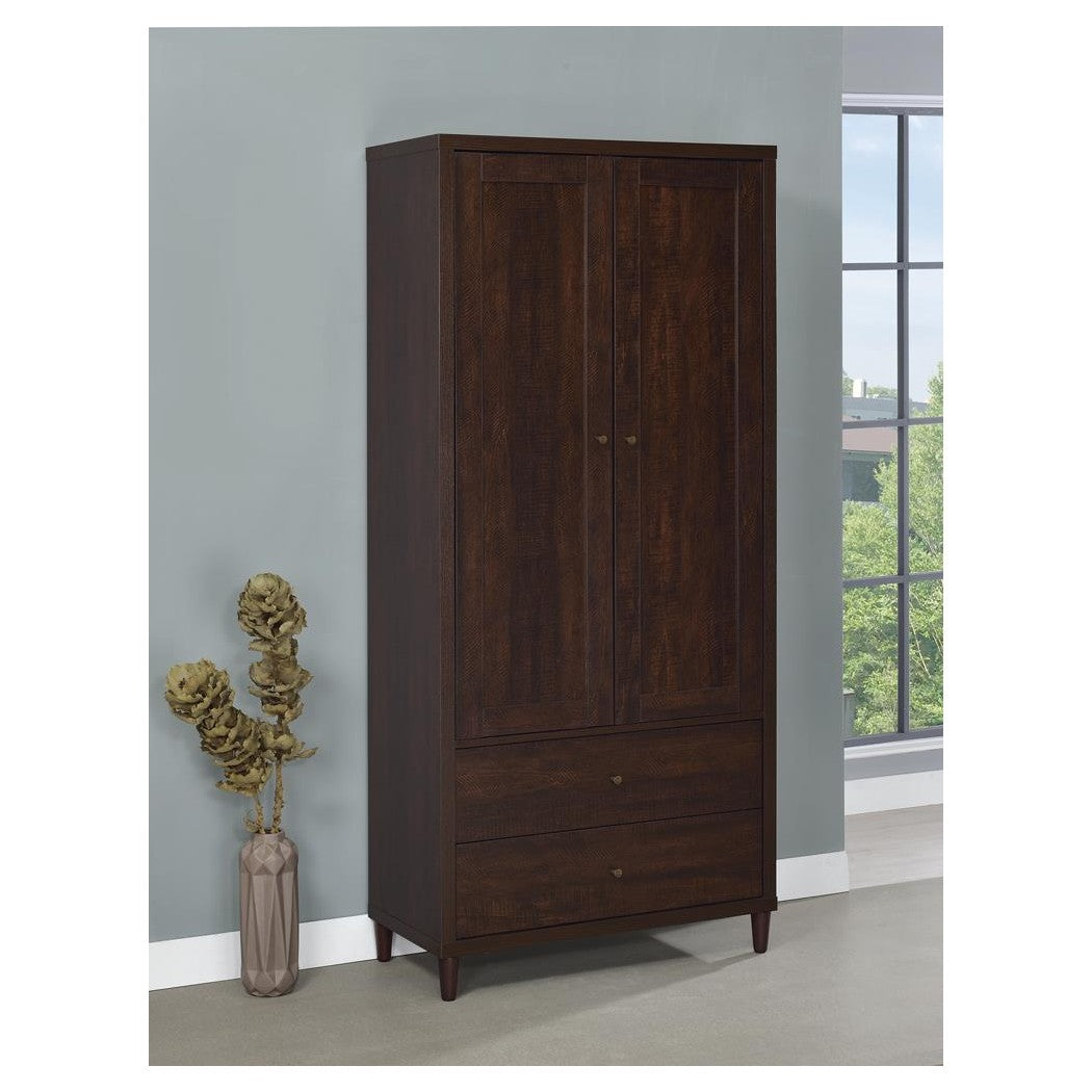 Wadeline 2-door Tall Accent Cabinet Rustic Tobacco 950724