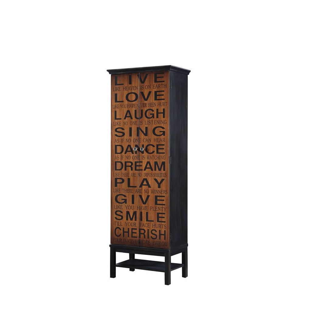 Lovegood 2-door Accent Cabinet Rich Brown and Black 950731