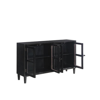 Mapleton 4-door Accent Cabinet Black 950780