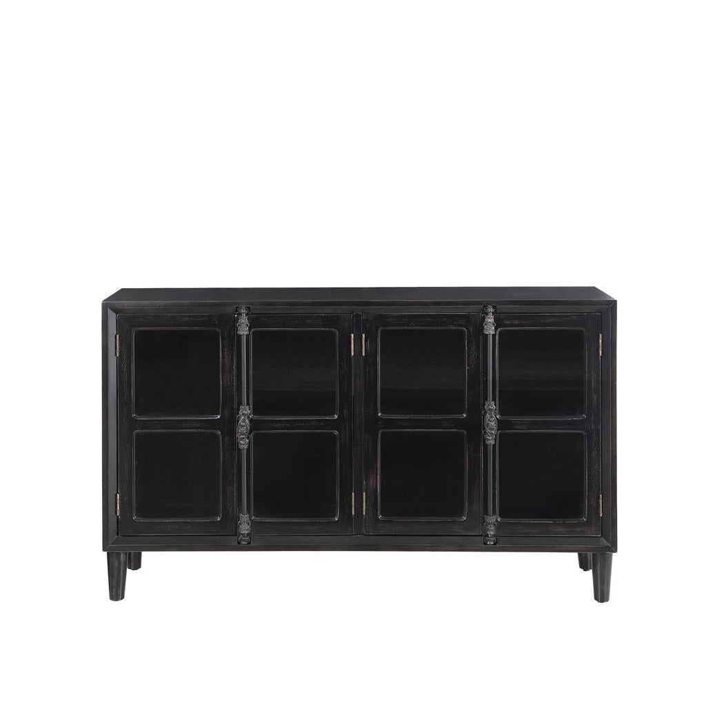 Mapleton 4-door Accent Cabinet Black 950780