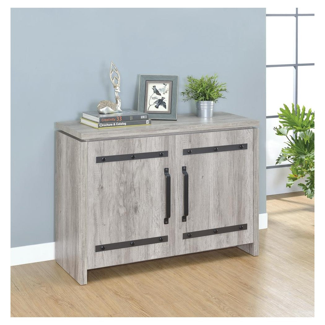 Enoch 2-door Accent Cabinet Grey Driftwood 950785