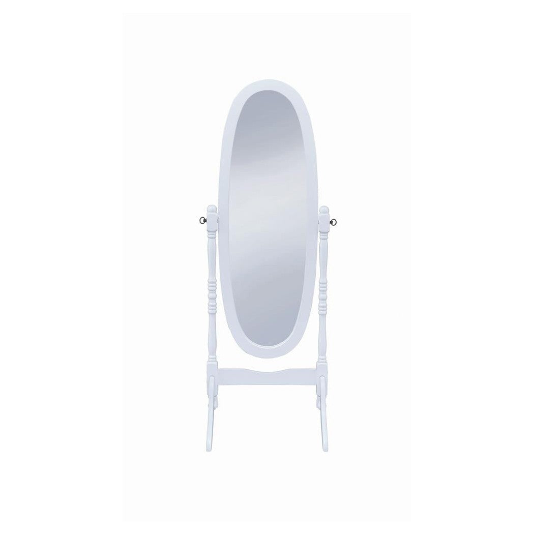 Foyet Oval Cheval Mirror White 950802