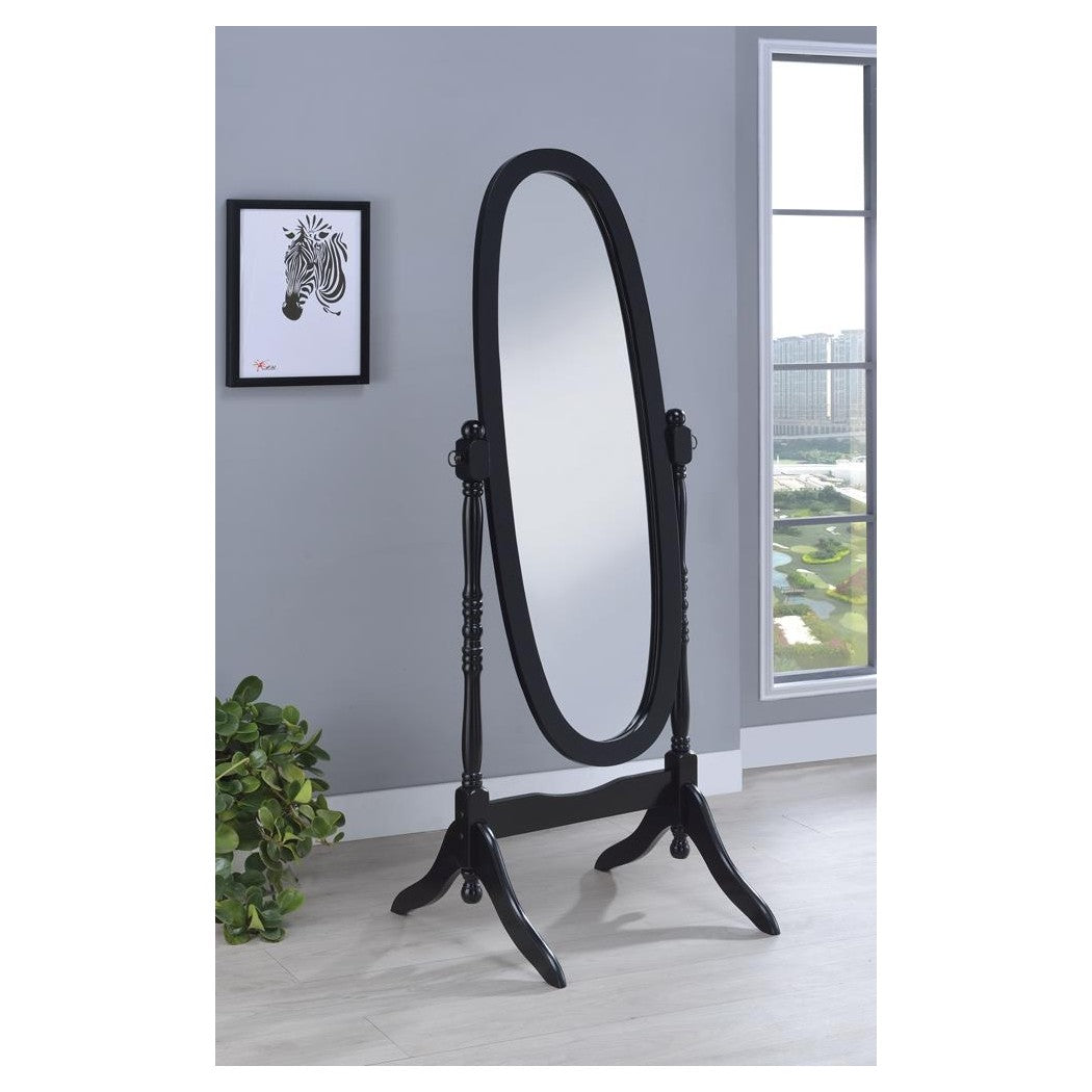 Foyet Oval Cheval Mirror Black 950803