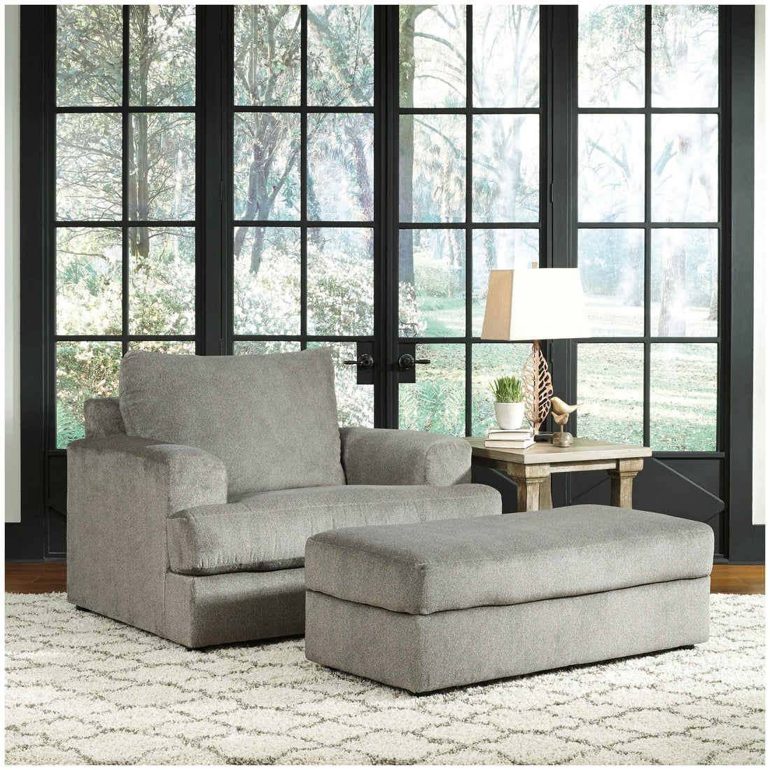 Soletren Sofa and Loveseat with Chair and Ottoman Ash-95103U1