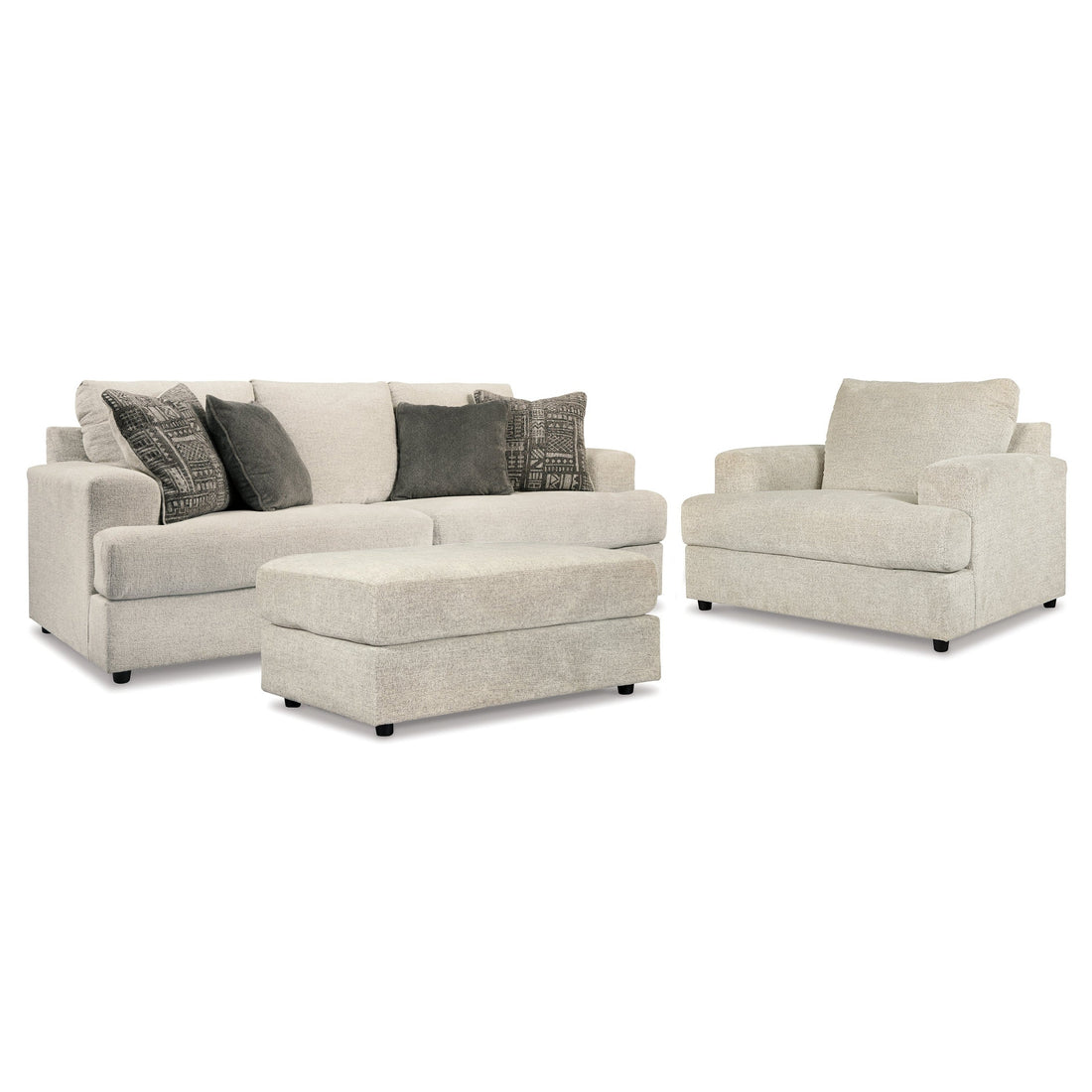 Soletren Sofa, Chair, and Ottoman Ash-95104U4