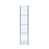 Bellatrix Rectangular 4-shelf Curio Cabinet White and Clear 951072