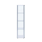 Bellatrix Rectangular 4-shelf Curio Cabinet White and Clear 951072