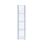 Bellatrix Rectangular 4-shelf Curio Cabinet White and Clear 951072