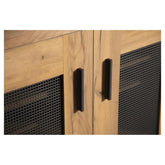 Bristol Metal Mesh Door Accent Cabinet Golden Oak 951107