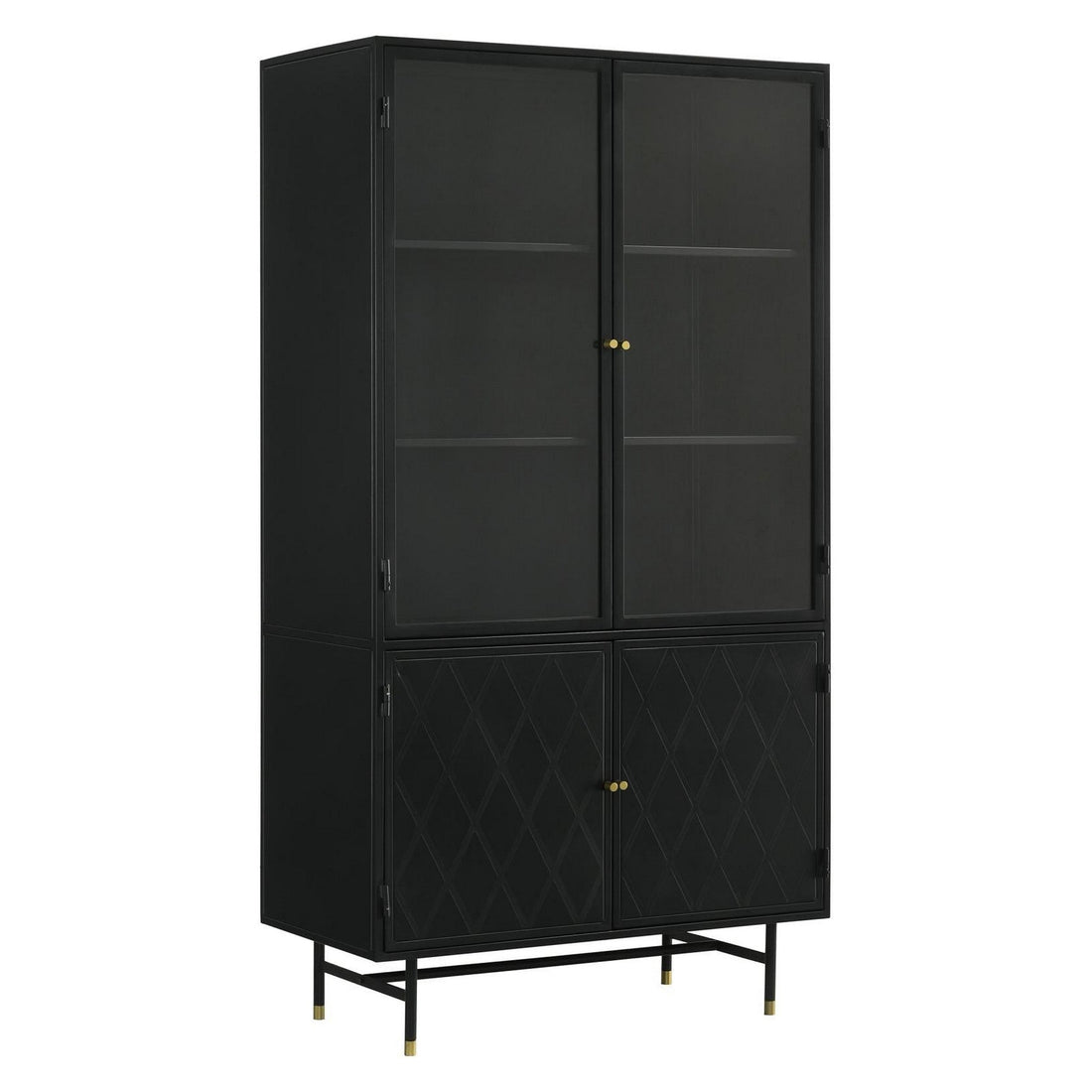 Santiago Rectangular 4-door Cabinet Matte Black 951134