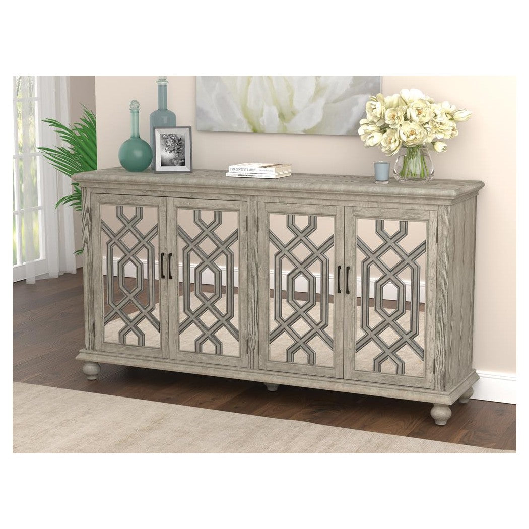 Melanie 4-door Accent Cabinet Antique White 952845