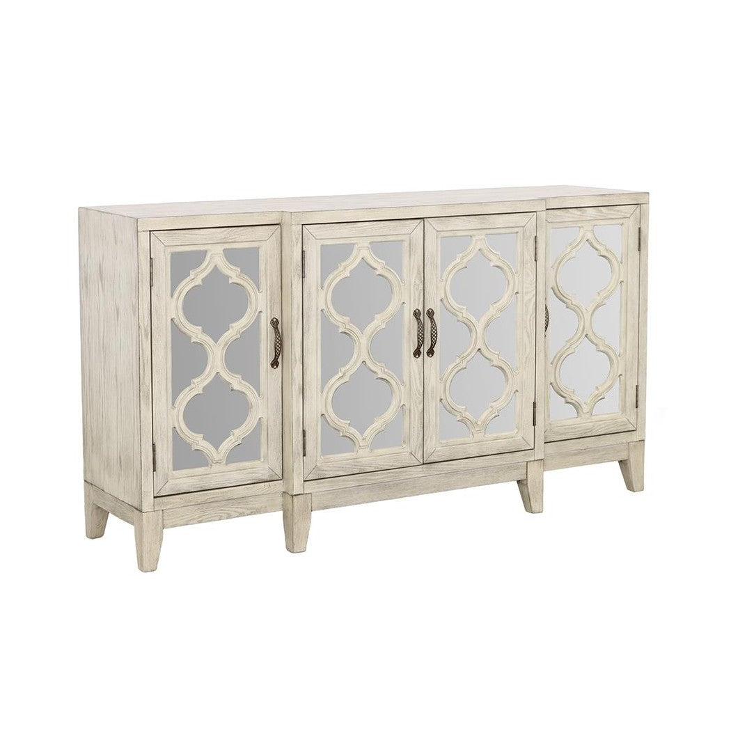 McKellen 4-door Accent Cabinet Antique White 953376