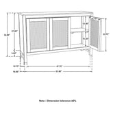 Amaryllis Rectangular 3-door Accent Cabinet Natural 953556