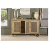 Amaryllis Rectangular 3-door Accent Cabinet Natural 953556