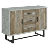 Abelardo 3-drawer Accent Cabinet Weathered Oak and Cement 953565