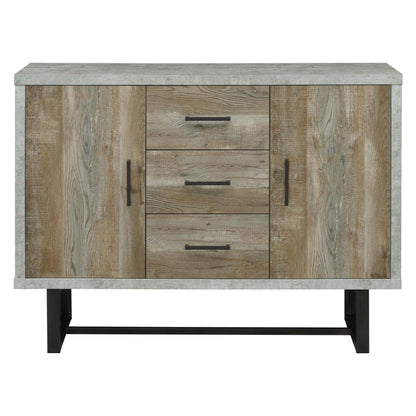 Abelardo 3-drawer Accent Cabinet Weathered Oak and Cement 953565